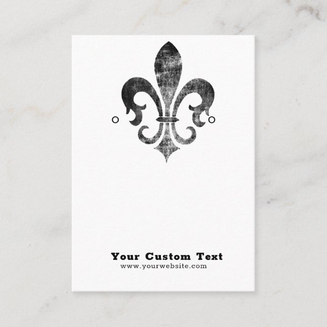 Earring Jewelry Display Card • Fleur De Lis French (Front)