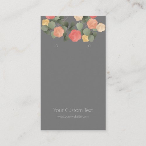 Earring Jewelry Display Card  Floral Logo