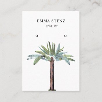 Earring Jewelry Display Card • Pastel Palm Tree by riverme at Zazzle