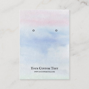 Earring Jewelry Display Card • Pastel Watercolor