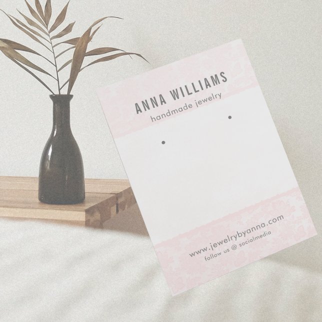 Earring Jewelry Display Card • Pink Floral Lace (Creator Uploaded)