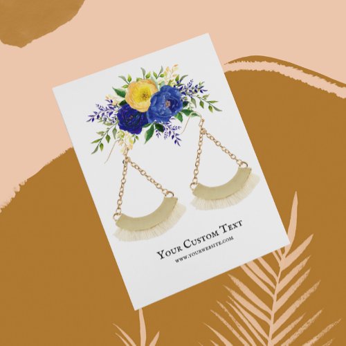 Earring Jewelry Display Card  Watercolor Floral