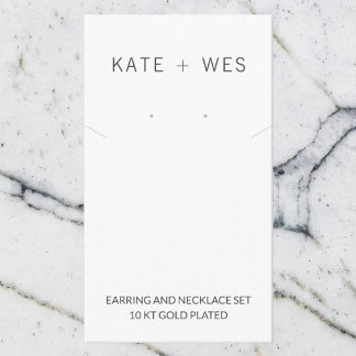 Earring & Necklace Set Jewelry Display Card