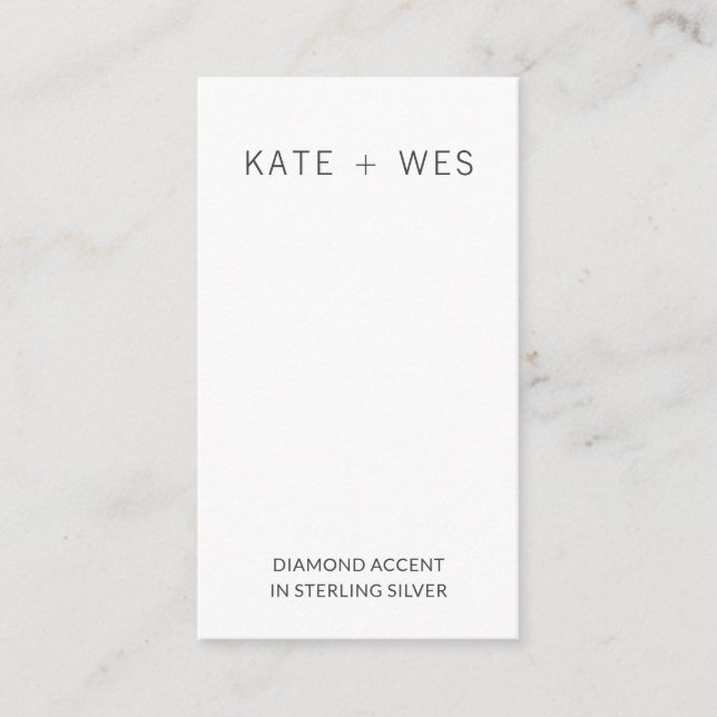 Earring & Necklace Set Jewelry Display Card (Front)