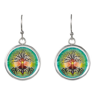 earring tree life earrings