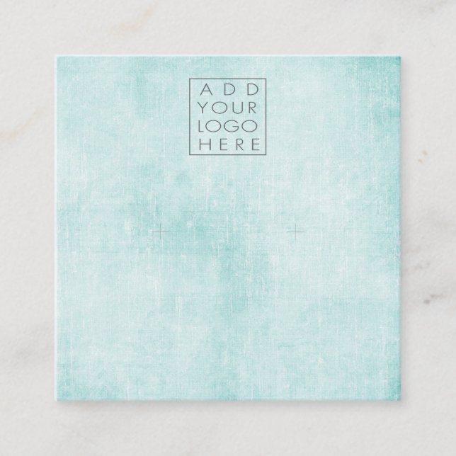 Earrings Backing Cards Aqua Add Your Own Logo (Front)