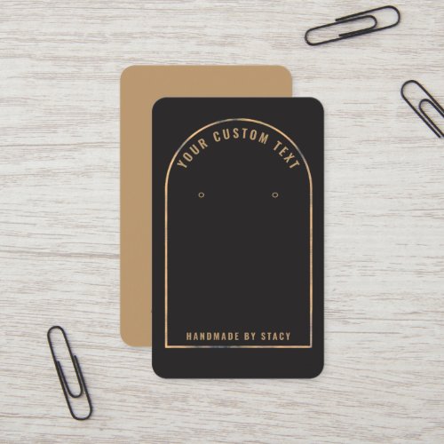 Earrings Display Card • Grunge Golden Arch Logo
