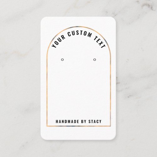 Earrings Display Card • Grunge Golden Arch Logo