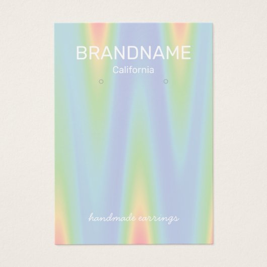 Earrings Holder Color Gradient Ombre Chevron Logo (Front)