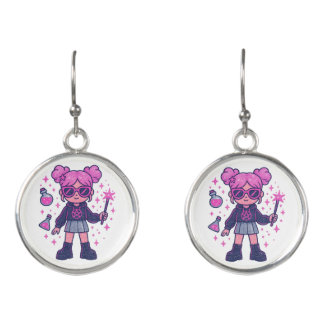 Earrings Kawaii Pink Witchy – Cute Magic Accessor