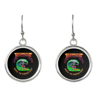 Earrings RIPTIDE Surfer Logo