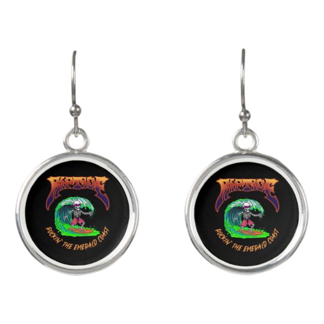 Earrings RIPTIDE Surfer Logo (Front)