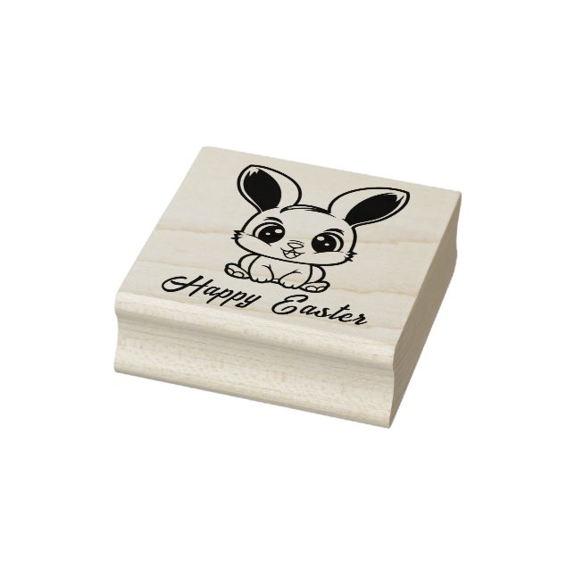 🐰 Ears & Embers – Custom Easter Wood Art Stam Rubber Stamp (Stamp)