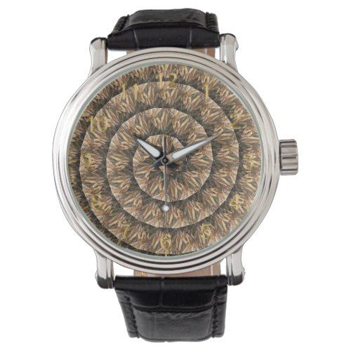 Ears Of Wheat In A Spiral Wheat Pattern Watch