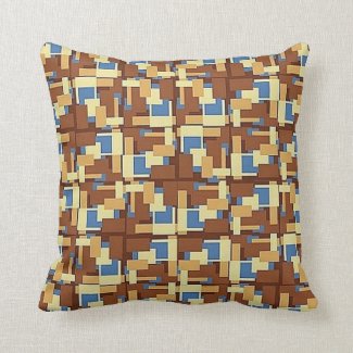 Earth2 Patch Pattern Throw Pillow