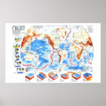 &quot; Earth: 1985/today - Dynamic Crust Map... Poster