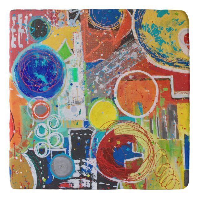 Earth 360 Marble Trivet (Front)