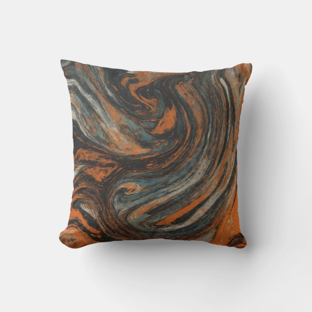 Earth Abstraction Throw Pillow (Front)