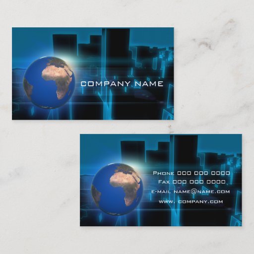 Customizable Earth africa business card templates