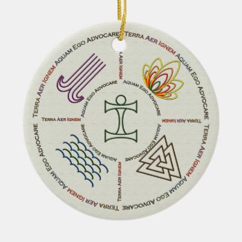 Earth Air Fire Water Ornament by FogWeaver at Zazzle