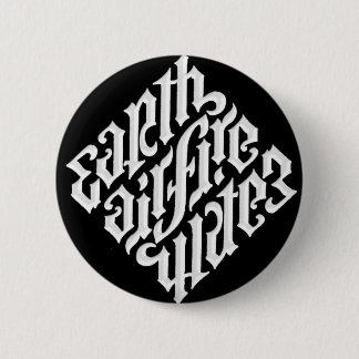 EARTH AIR FIRE & WATER PINBACK BUTTON