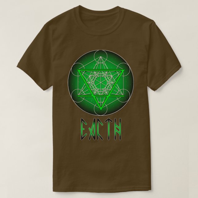 Earth Alchemical Elements Metatron Witchcraft T-Shirt (Design Front)