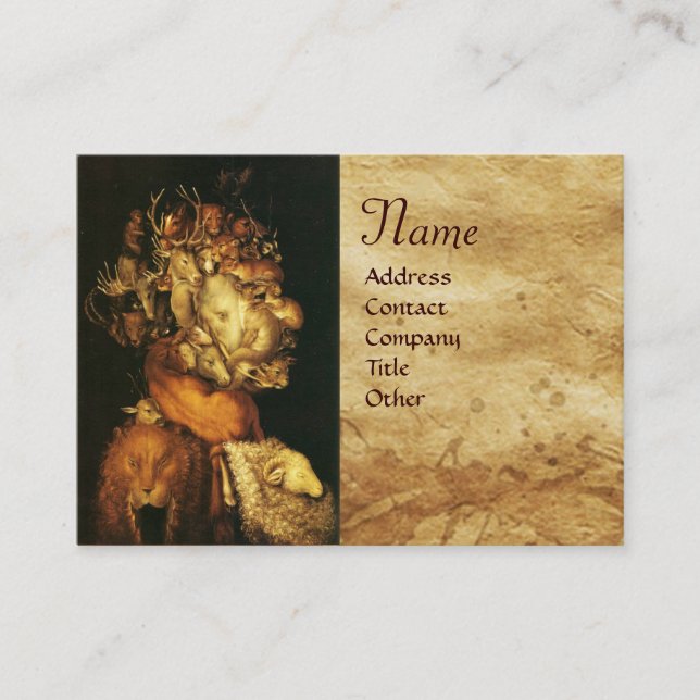 EARTH / ALLEGORY WITH WILD ANIMALS BUSINESS CARD (Front)