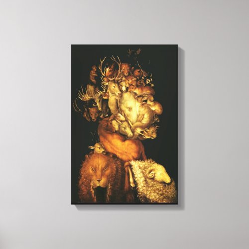 EARTH  ALLEGORY WITH WILD ANIMALS CANVAS PRINT