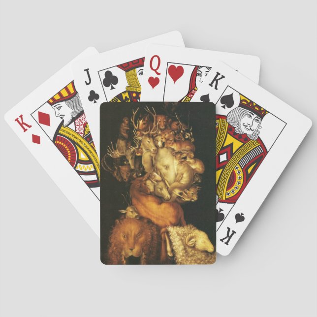 EARTH / ALLEGORY WITH WILD ANIMALS  POKER CARDS (Back)
