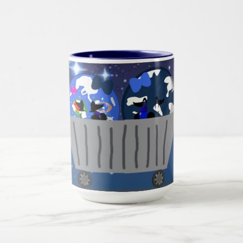 Earth and Biomo in cart mug