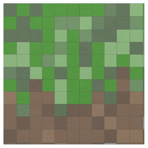 Earth and Grass Pixel Art Gaming Mask Fabric