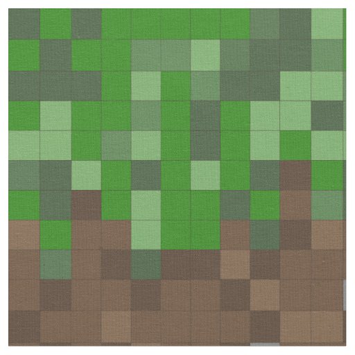 Earth and Grass Pixel Art Gaming Mask Fabric