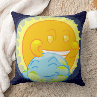Earth and Her Companion Throw Pillow