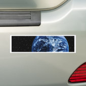 Earth and Moon Bumper Sticker (On Car)