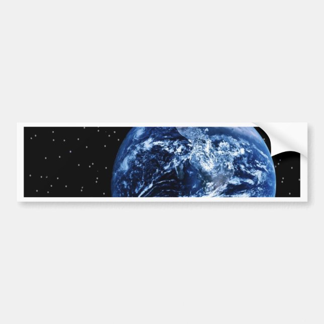 Earth and Moon Bumper Sticker (Front)