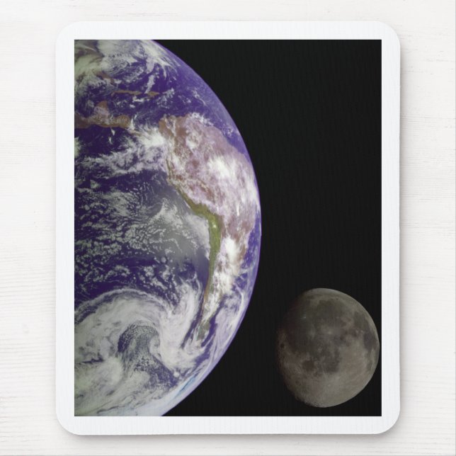 Earth and Moon by Galileo Mouse Pad (Front)