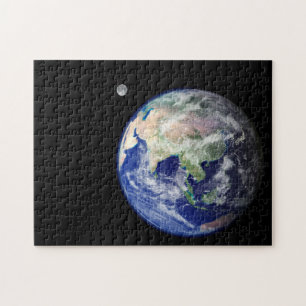 Earth and Moon from Space Jigsaw Puzzle