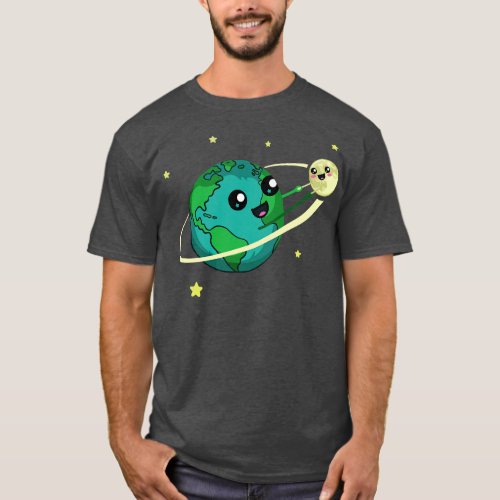 Earth And Moon Spinning Around T_Shirt