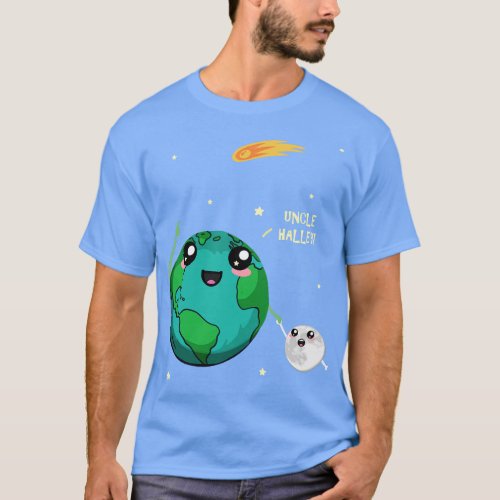 Earth And Moon Uncle Halley T_Shirt