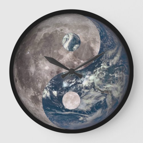 Earth and Moon _ Yin and Yang Parallel Large Clock