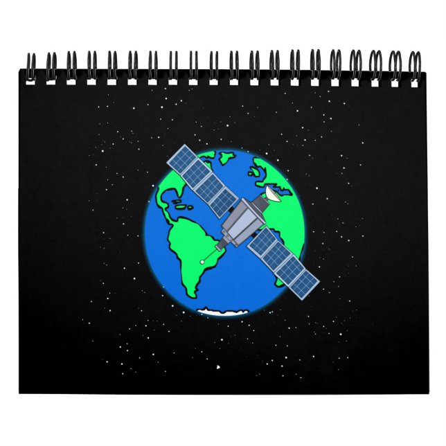 Earth and satellite in space calendar (Cover)