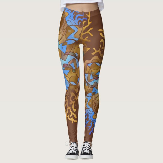 Earth and Sky Mandala Leggings (Front)