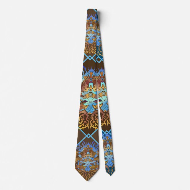 Earth and Sky Mandala Neck Tie (Front)