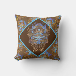 Earth and Sky Mandala Throw Pillow
