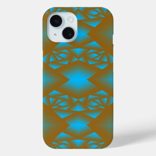 Earth And Sky Ombre Geometric Abstract Art iPhone 15 Case