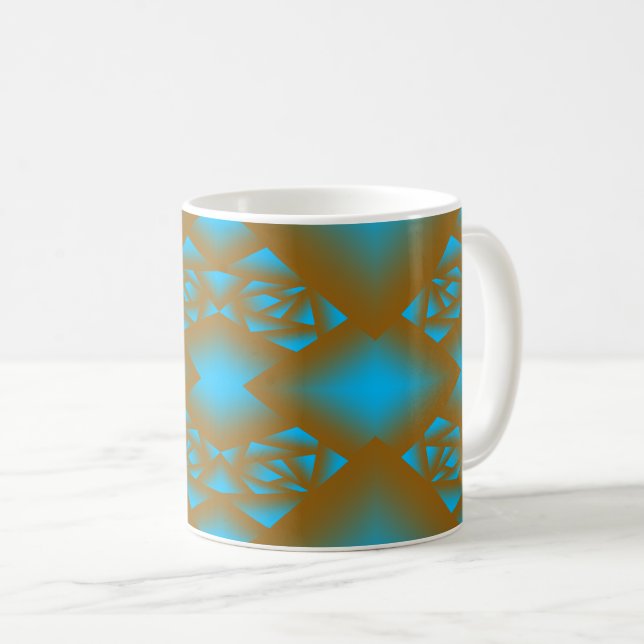 Earth And Sky Ombre Geometric Abstract Art Coffee Mug (Front Right)