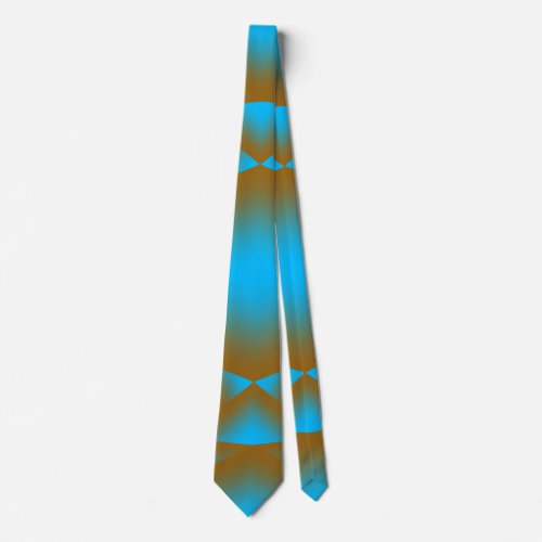 Earth And Sky Ombre Geometric Abstract Art Neck Tie