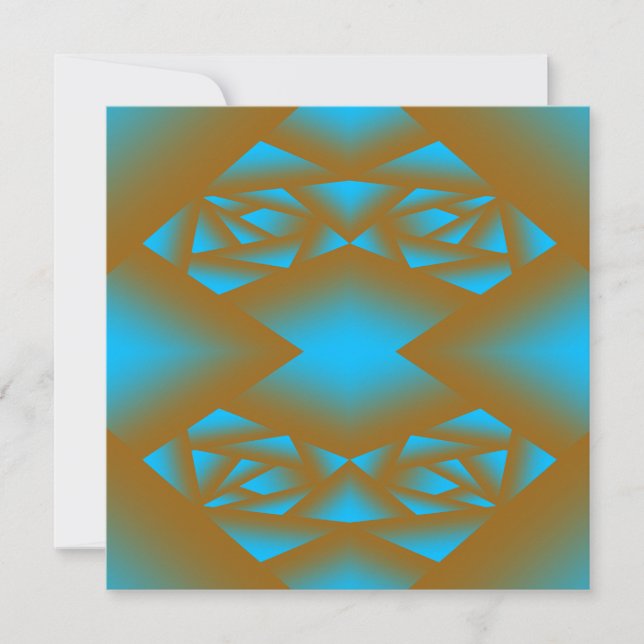 Earth And Sky Ombre Geometric Abstract Art Note Card (Front)