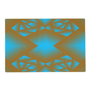 Earth And Sky Ombre Geometric Abstract Art Placemat