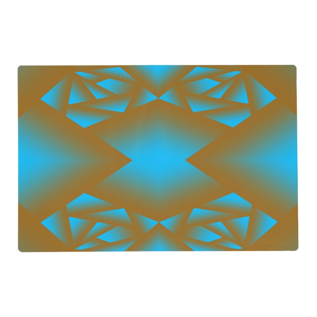 Earth And Sky Ombre Geometric Abstract Art  Placemat (Front)